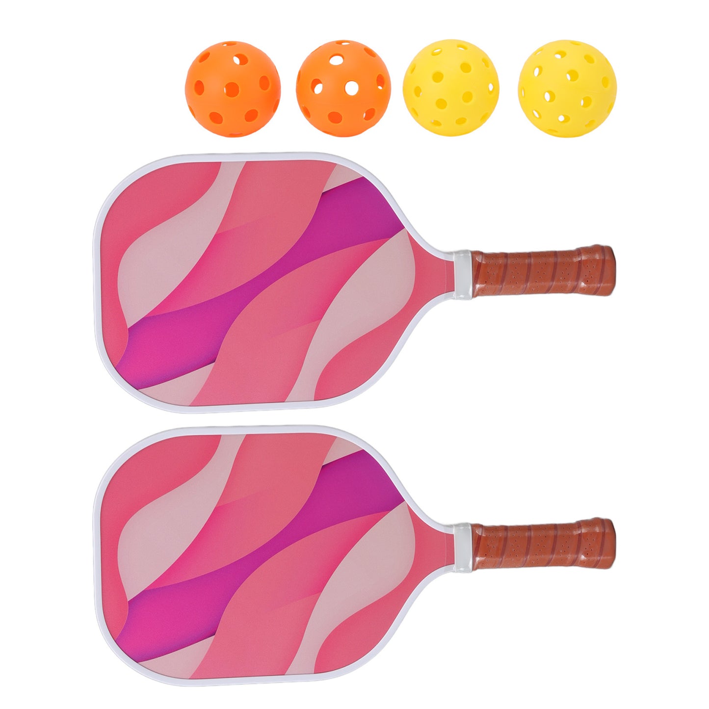 Pickleball Set Honeycomb Core Fiberglass Pickleball Paddle and Balls Set for Outdoor Gaming Competition