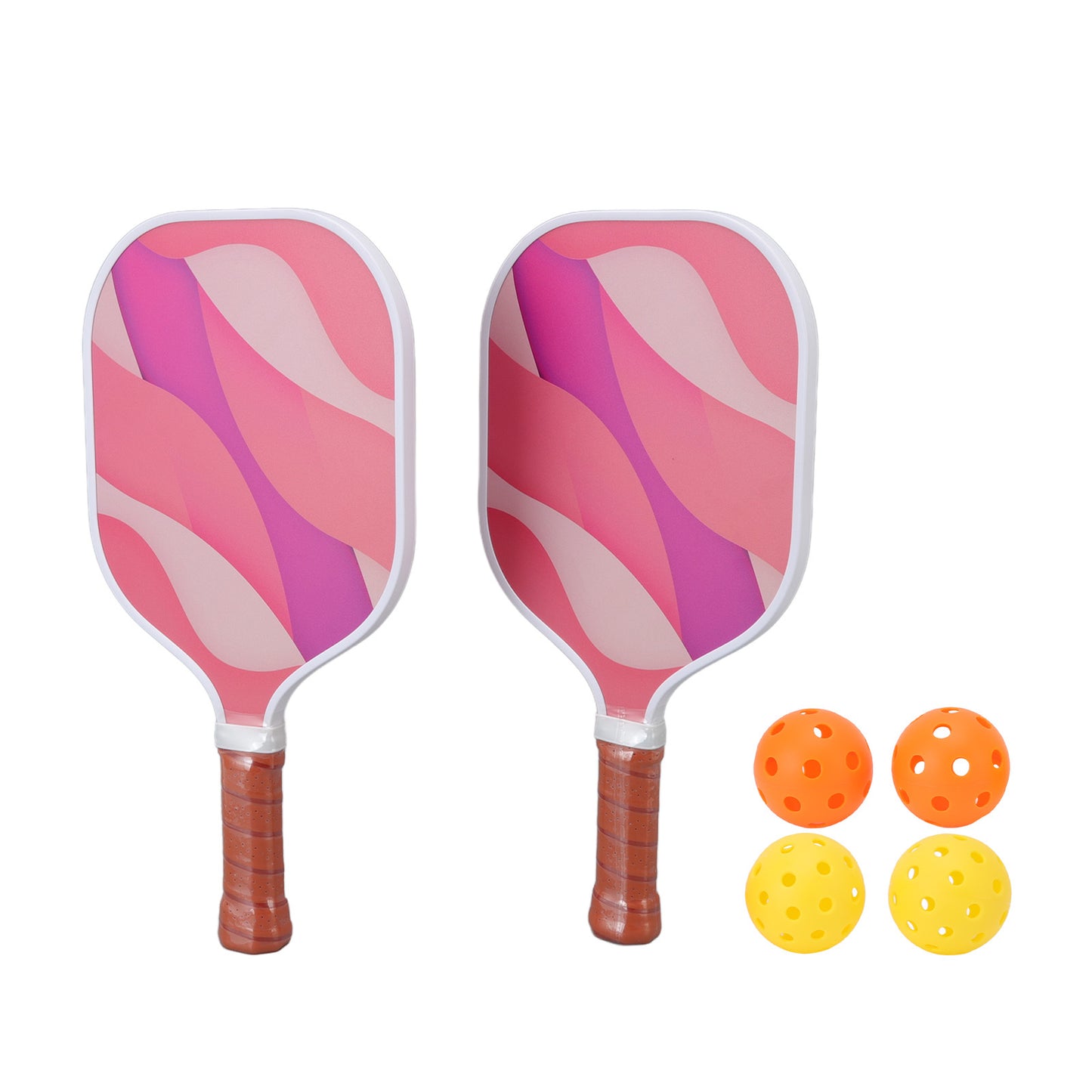 Pickleball Set Honeycomb Core Fiberglass Pickleball Paddle and Balls Set for Outdoor Gaming Competition
