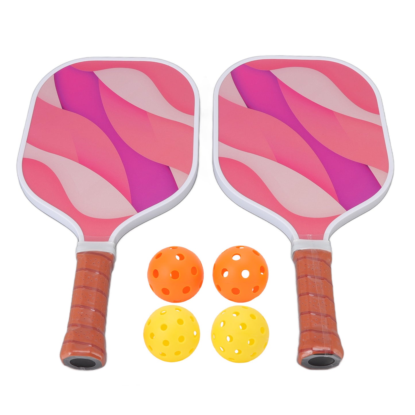 Pickleball Set Honeycomb Core Fiberglass Pickleball Paddle and Balls Set for Outdoor Gaming Competition