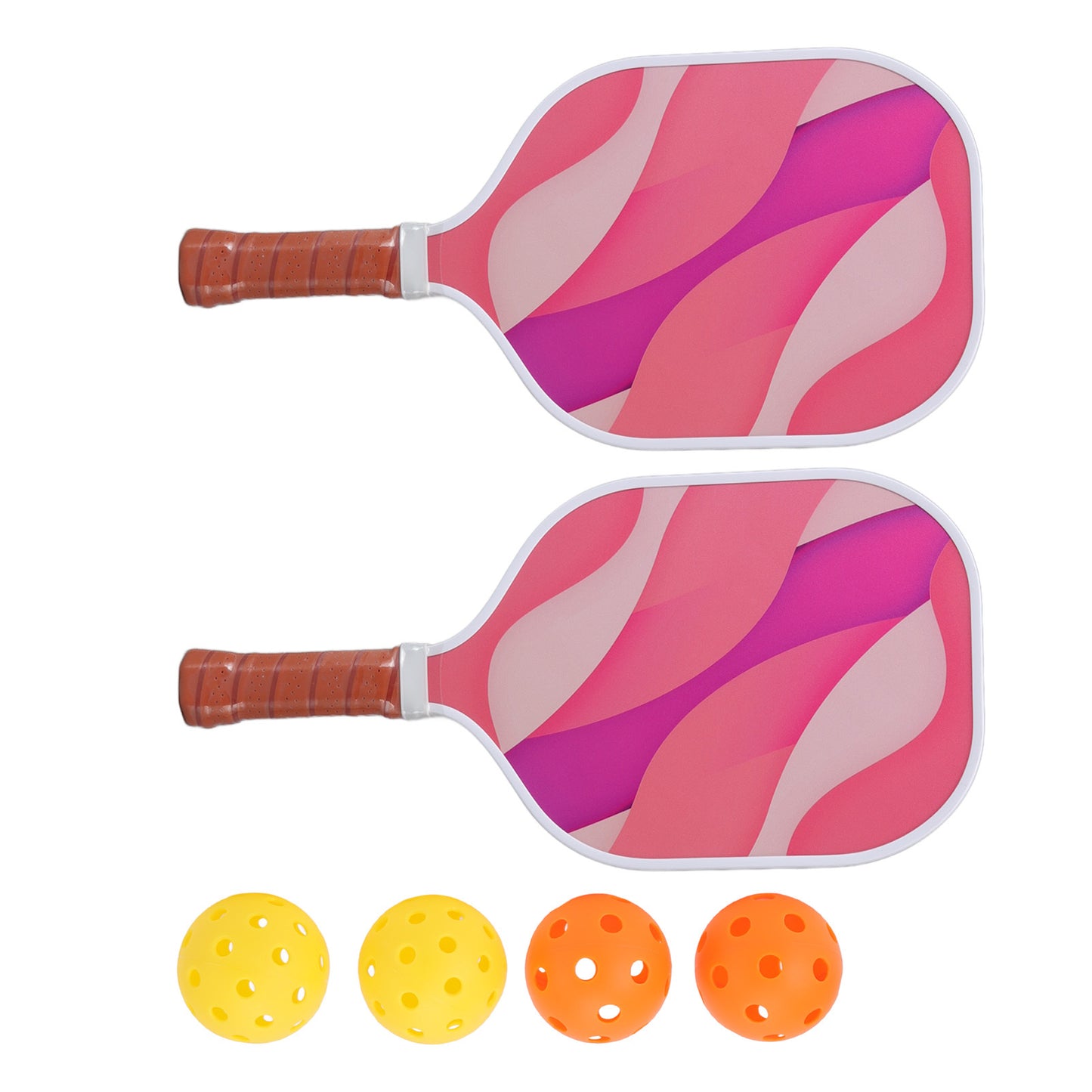 Pickleball Set Honeycomb Core Fiberglass Pickleball Paddle and Balls Set for Outdoor Gaming Competition