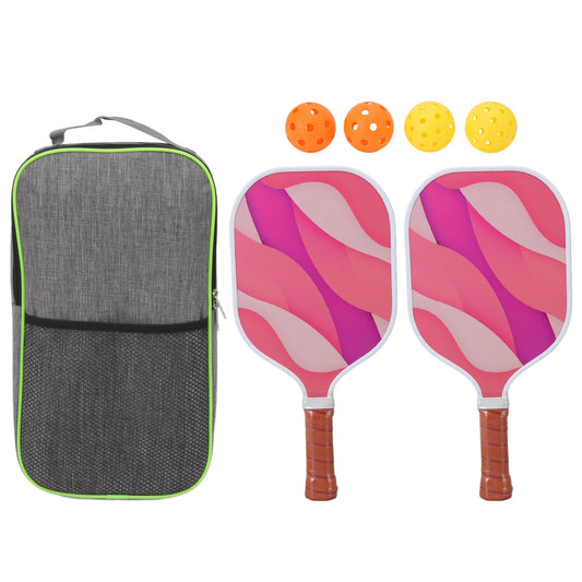 Pickleball Set Honeycomb Core Fiberglass Pickleball Paddle and Balls Set for Outdoor Gaming Competition